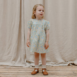 Cat's Cradle Dress And Bloomers with High empire and mother of pearl buttons down the back yolk from nellie quats for babies, toddlers, kids/children