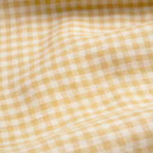 Load image into Gallery viewer, linen dress and bloomer in mustard yellow and white check pattern / colour name hay check from nellie quats for babies and toddlers