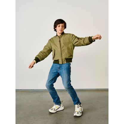 bellerose hanyh jacket in green for kids