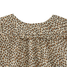 Load image into Gallery viewer, mini leo Crepe Cotton Voile Blouse in a leopard print from Emile Et Ida for kids/children