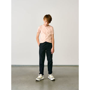 dark blue pharel trousers in colour america in a cotton blend fabric from bellerose for kids
