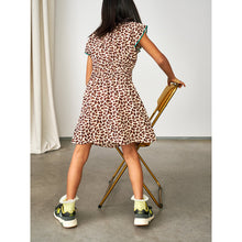 Load image into Gallery viewer, bellerose pokebol dress for kids in colour display a / leopard print