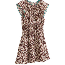 Load image into Gallery viewer, Bellerose Teens Pokebol Dress in leopard print