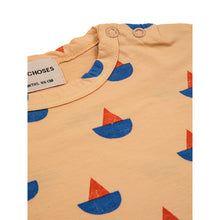 Load image into Gallery viewer, Bobo Choses Sail Boat All Over T-Shirt for babies and toddlers