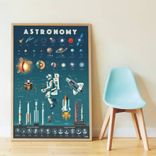Load image into Gallery viewer, Astronomy poster with stickers for kids from Poppik!