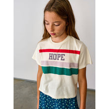 Load image into Gallery viewer, vintage white cropped  argi t-shirt with hope print for teens from bellerose