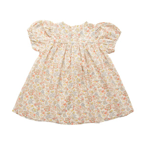 dress in organic cotton in colour Nancy Ann Liberty print for babies and toddlers from nellie quats