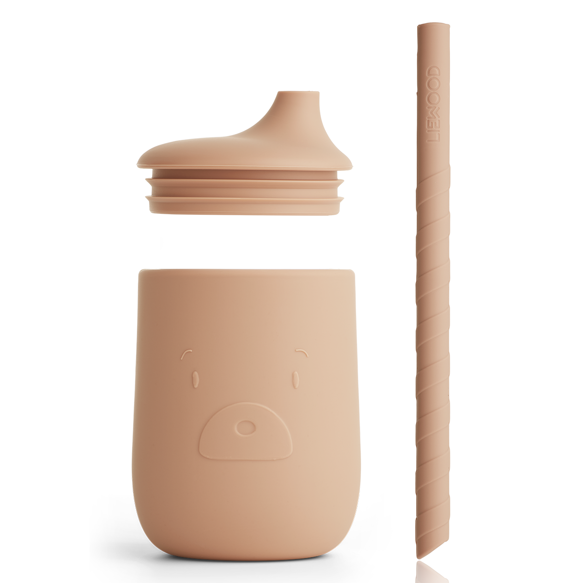 Children's silicone sippy cup with a straw from Liewood