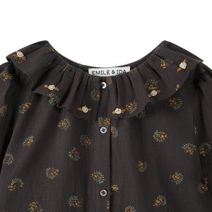 Groseille Cotton Voile Blouse with gooseberry all-over print for kids/children from Emile Et Ida