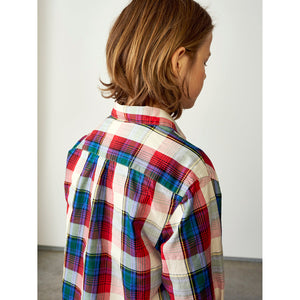 long sleeved checkered print shirt for kids from bellerose