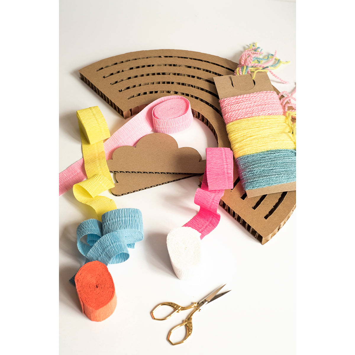 cardboard rainbow diy in colour donut from koko cardboards for kids