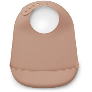 3 pack bib in brown, white and pink made in silicone from liewood for babies