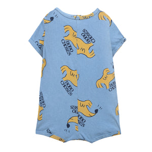 cotton short sleeved playsuit with snap buttons from bobo choses for babies and toddlers