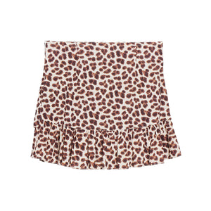 ruffled mini skirt from bellerose in leopard print for teens