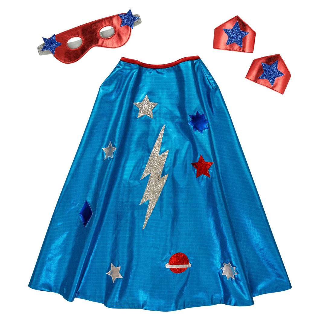 Meri Meri Blue Superhero Cape Dress Up