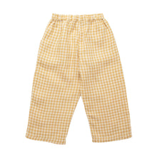 Load image into Gallery viewer, chess trousers in linen in colour hay check from nellie quats for toddlers and kids