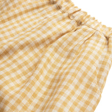 Load image into Gallery viewer, mustard yellow and white check pattern trousers for toddlers and kids from nellie quats