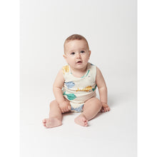 Load image into Gallery viewer, mulitcolor/multicolour fish all over sleeveless body for newborns and babies from bobo choses
