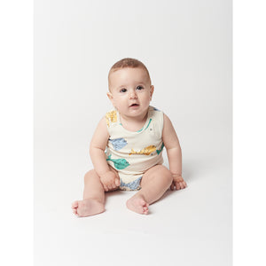 mulitcolor/multicolour fish all over sleeveless body for newborns and babies from bobo choses