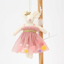 Load image into Gallery viewer, Meri Meri Pink Pompom Mouse Decoration for kids/children