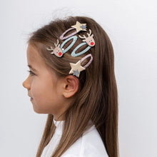Load image into Gallery viewer, ribbon wrapped Reindeer and star Clips from mimi &amp; lula for kids/children