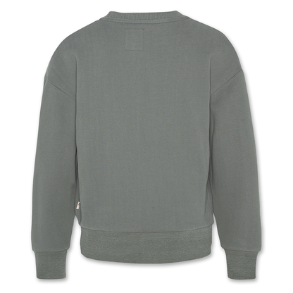 high quality organic cotton zachary tennis oversized sweater in the colour dark olive for kids/children and teens/teenager from ao76
