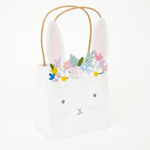 Easter bunny bags with floral and foliage cut out design from Meri Meri