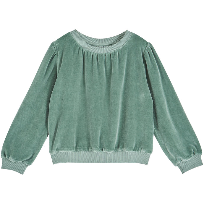 Emile Et Ida Terry Cloth Sweatshirt in the colour mousse/green for kids/children