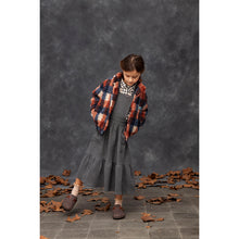 Load image into Gallery viewer, Tocoto Vintage Pinafore Dress in dark grey for toddlers and kids/children