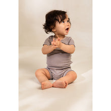 Load image into Gallery viewer, Plain Body SS, Bodysuit in the colour Alpaca Stripe from MarMar Copenhagen for babies