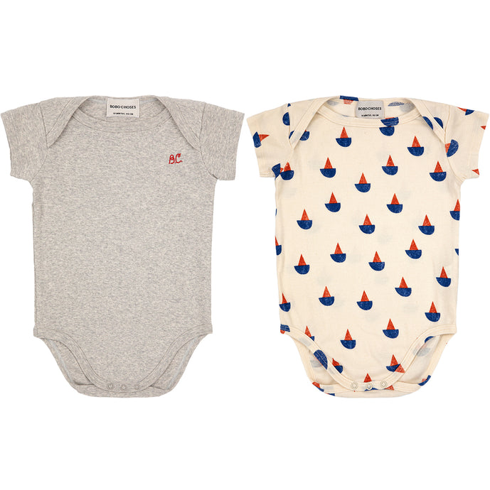 Bobo Choses Sail Boat All Over Short Sleeve Bodies Set