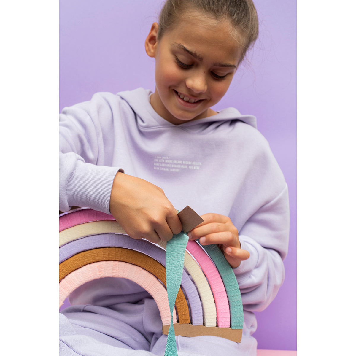 rainbow in colour sweet lavender for kids from koko cardboards