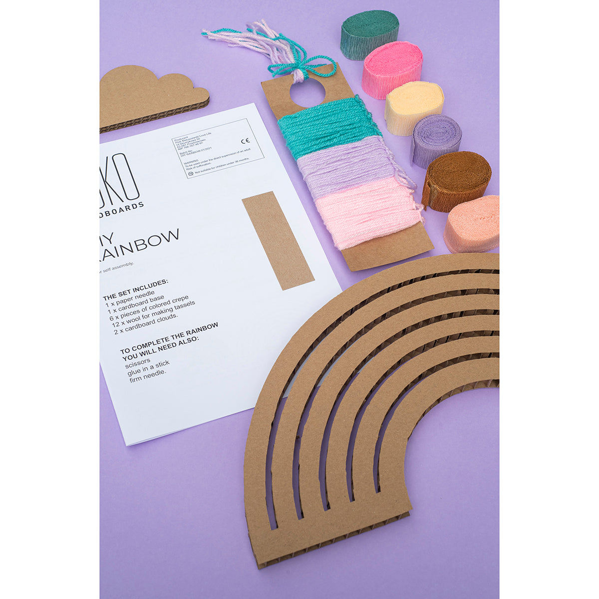 sweet lavender rainbow diy for kids from koko cardboards
