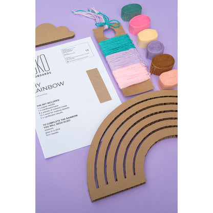 sweet lavender rainbow diy for kids from koko cardboards