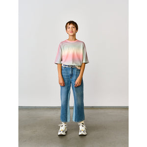 t-shirt in rainbow colours in organic cotton from bellerose for teens