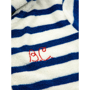 Bobo Choses Blue Stripes Terry Zipped Sweatshirt for babies and toddlers