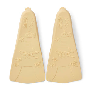gustav swim fins with embossed soles with maritime figures from liewood for kids