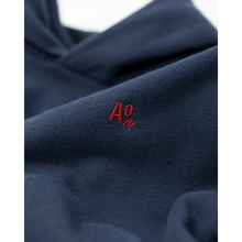 Load image into Gallery viewer, Hudson Hoodie Sweater Logo in navy blue from ao76 for kids/children and teens/teenagers