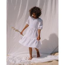 Load image into Gallery viewer, Búho Embroidered white dress