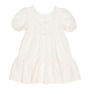white embroidered kids dress from Búho Barcelona