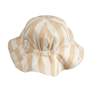 reversible sun hat in colours Y/D Stripe: Safari/Sandy for babies, toddlers, kids form liewood