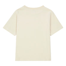 Load image into Gallery viewer, beige t-shirt in organic cotton with print on front for kids and teens from hundred pieces