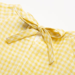 Lemon check Hopscotch Dress from nellie quats for toddlers, kids/children