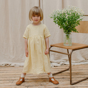 Length below the knee Hopscotch dress from nellie quats for toddlers, kids/children 