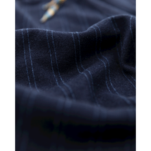 Load image into Gallery viewer, oliver striped trousers in navy blue in a relaxed fit for kids/children and teens/teenagers from ao76