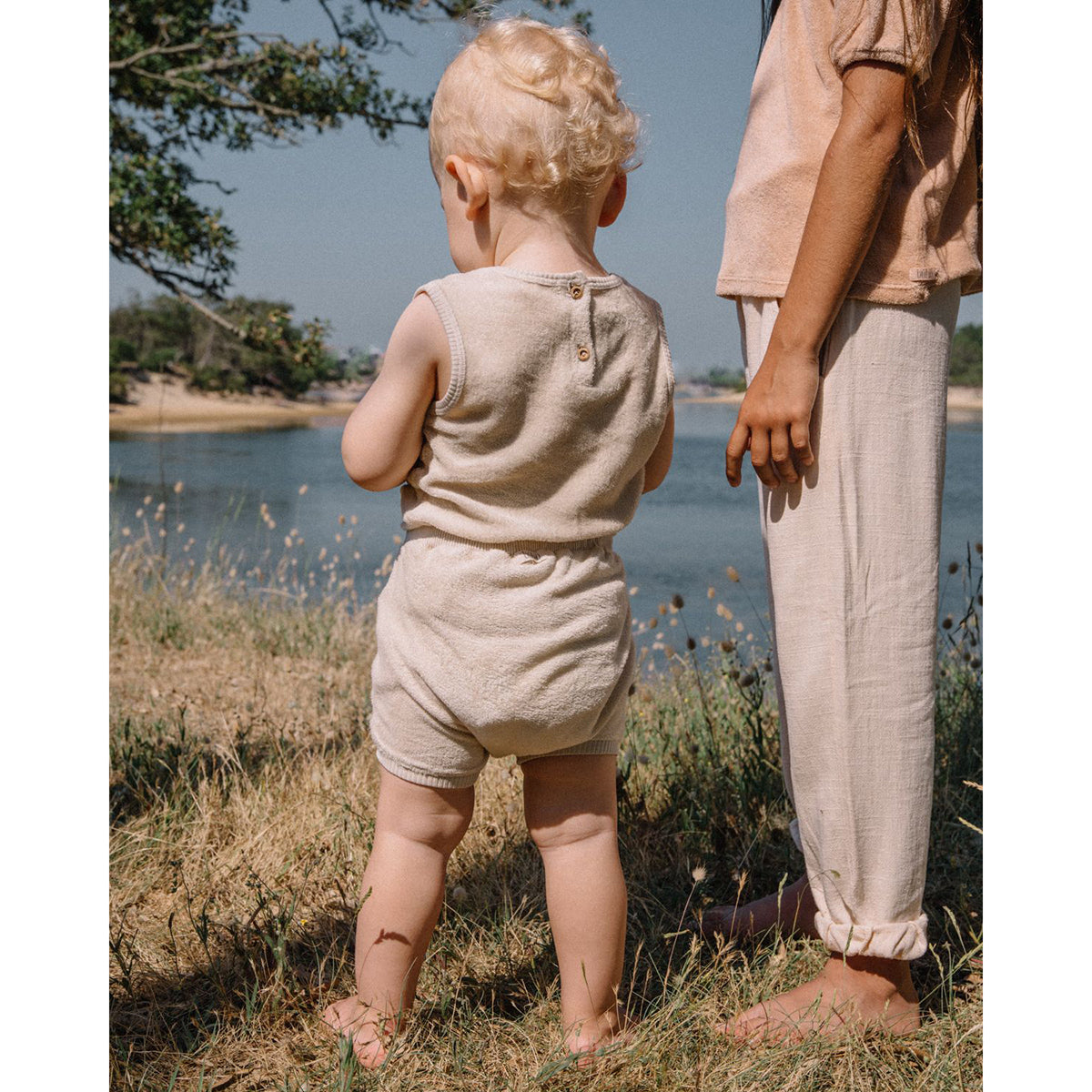 white linen trousers for kids from Búho kids