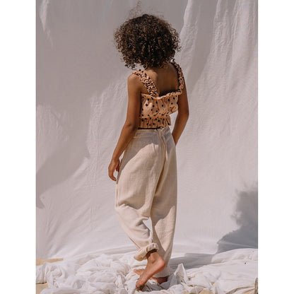 linen rayon trousers in vanilla from Búho Barcelona