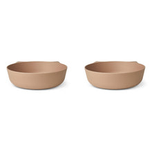 Load image into Gallery viewer, Pink Solina Bowl 2-Pack in the colour Cat/Pale Tuscany from Liewood for kids