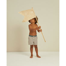 Load image into Gallery viewer, UPF 50+ boardshorts in the colour nautical stripe from rylee + cru for toddlers and kids
