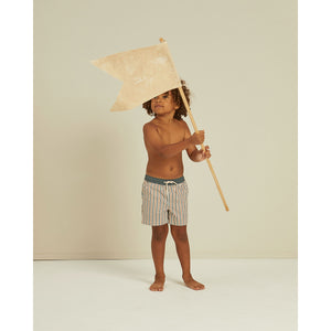 UPF 50+ boardshorts in the colour nautical stripe from rylee + cru for toddlers and kids